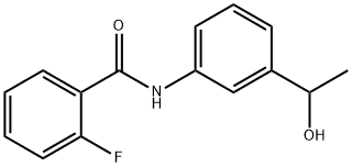 벤즈아미드,2-플루오로-N-[3-(1-히드록시에틸)페닐]-(9CI) 구조식 이미지