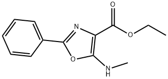ETHYL 5-(METHYLAMINO)-2-PHENYLOXAZOLE-4-CARBOXYLATE Structure
