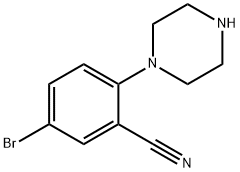 1-(4-BROMO-2-CYANOPHENYL)PIPERAZINE Structure