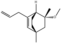 Bicyclo[2.2.2]oct-2-ene, 5-methoxy-1,5-dimethyl-3-(2-propenyl)-, (1R,4R,5R)- (9CI) Structure