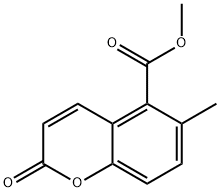 2H-1-Benzopyran-5-carboxylicacid,6-methyl-2-oxo-,methylester(9CI) Structure