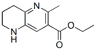 1,5-Naphthyridine-3-carboxylicacid,5,6,7,8-tetrahydro-2-methyl-,ethylester(9CI) 구조식 이미지