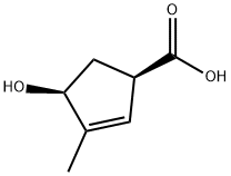 2-Cyclopentene-1-carboxylic acid, 4-hydroxy-3-methyl-, cis- (9CI) Structure