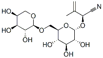 3-부텐니트릴,2-((6-O-알파-L-아라비노피라노실-베타-D-글루코피라노실)옥시)-3-메틸-,(2S)- 구조식 이미지
