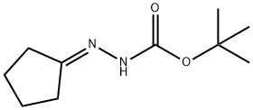 Hydrazinecarboxylic acid, cyclopentylidene-, 1,1-dimethylethyl ester (9CI) Structure