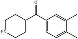 Methanone, (3,4-dimethylphenyl)-4-piperidinyl- (9CI) Structure