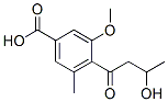 3-Methoxy-4-(3-hydroxybutyryl)-5-methylbenzoic acid Structure