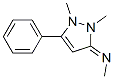 Methanamine, N-(1,2-dihydro-1,2-dimethyl-5-phenyl-3H-pyrazol-3-ylidene)- (9CI) 구조식 이미지