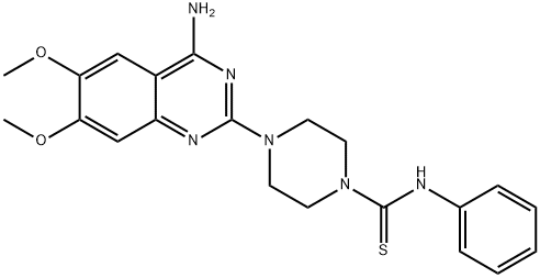 1-Piperazinecarbothioamide, 4-(4-amino-6,7-dimethoxy-2-quinazolinyl)-N -phenyl- 구조식 이미지