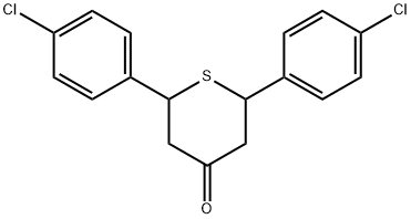 2,6-BIS-(4-CHLORO-PHENYL)-TETRAHYDRO-THIOPYRAN-4-ONE 구조식 이미지