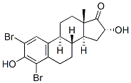 2,4-Dibromo-16a-hydroxyestrone 구조식 이미지