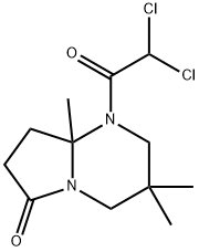 1-(dichloroacetyl)hexahydro-3,3,8a-trimethylpyrrolo[1,2-a]pyrimidin-6(2H)-one Structure