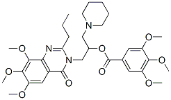 Benzoic  acid,  3,4,5-trimethoxy-,  1-(1-piperidinylmethyl)-2-(6,7,8-trimethoxy-4-oxo-2-propyl-3(4H)-quinazolinyl)ethyl  ester 구조식 이미지