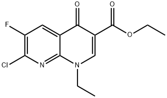 ETHYL 7-CHLORO-1-ETHYL-6-FLUORO-4-OXO-1,4-DIHYDRO[1,8]NAPHTHYRIDINE-3-CARBOXYLATE 구조식 이미지