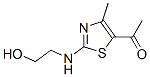 Ethanone, 1-[2-[(2-hydroxyethyl)amino]-4-methyl-5-thiazolyl]- (9CI) Structure