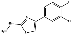 4-(3-CHLORO-4-FLUOROPHENYL)-2(3H)-THIAZOLONE HYDRAZONE 구조식 이미지