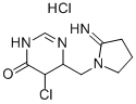 5-CHLORO-6-((2-IMINOPYRROLIDIN-1-YL)METHYL)-5,6-DIHYDROPYRIMIDIN-4(3H)-ONE HYDROCHLORIDE 구조식 이미지