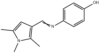 Phenol, 4-[[(1,2,5-trimethyl-1H-pyrrol-3-yl)methylene]amino]- (9CI) Structure