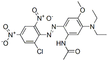 N-[2-[(2-chloro-4,6-dinitrophenyl)azo]-5-(diethylamino)-4-methoxyphenyl]acetamide 구조식 이미지