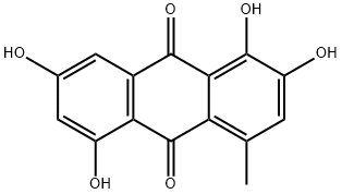 1,2,5,7-Tetrahydroxy-4-methyl-9,10-anthracenedione Structure