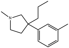 Pyrrolidine, 1-methyl-3-(3-methylphenyl)-3-propyl- (9CI) Structure