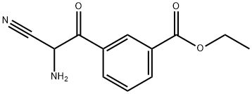 Benzoic  acid,  3-(aminocyanoacetyl)-,  ethyl  ester  (9CI) Structure