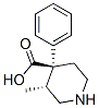 4-Piperidinecarboxylicacid,3-methyl-4-phenyl-,trans-(9CI) Structure