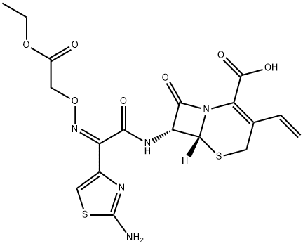 (6R,7R)-7-[[(2Z)-2-(2-AMino-4-thiazolyl)-2-[(2-ethoxy-2-oxoethoxy)iMino]acetyl]aMino]-3-ethenyl-8-oxo-5-thia-1-azabicyclo[4.2.0]oct-2-ene-2-carboxylic Acid Structure
