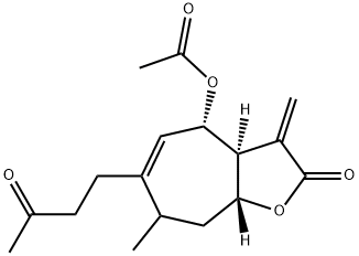 4-Acetoxy-3,3a,4,7,8,8a-hexahydro-7-methyl-3-methylene-6-(3-oxobutyl)-2H-cyclohepta[b]furan-2-one 구조식 이미지