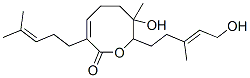 5,6,7,8-Tetrahydro-7-hydroxy-8-(5-hydroxy-3-methyl-3-pentenyl)-7-methyl-3-(4-methyl-3-pentenyl)-2H-oxocin-2-one Structure