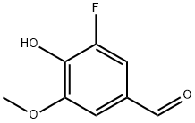 3-FLUORO-4-HYDROXY-5-METHOXYBENZALDEHYDE Structure