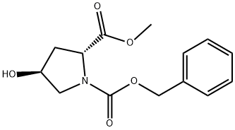 N-CBZ-TRANS-4-HYDROXY-D-프롤린메틸에스테르 구조식 이미지