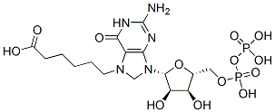 7-(5-carboxypentyl)guanosine 5'-diphosphate Structure