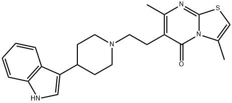 6-[2-[4-(1H-indol-3-yl)piperidin-1-yl]ethyl]-3,7-dimethyl-5H-thiazolo[3,2-a]pyrimidin-5-one 구조식 이미지