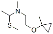 Ethanamine, N-methyl-N-[2-[(1-methylcyclopropyl)oxy]ethyl]-1-(methylthio)- (9CI) Structure