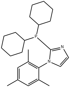 2-(Dicyclohexylphosphino)-1-(2,4,6-trimethyl-phenyl)-1H-imidazole 구조식 이미지