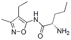 Pentanamide, 2-amino-N-(4-ethyl-3-methyl-5-isoxazolyl)-, (2S)- (9CI) Structure