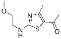 Ethanone, 1-[2-[(2-methoxyethyl)amino]-4-methyl-5-thiazolyl]- (9CI) Structure