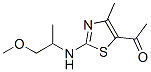 Ethanone, 1-[2-[(2-methoxy-1-methylethyl)amino]-4-methyl-5-thiazolyl]- (9CI) Structure