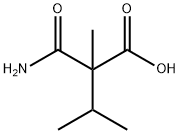 Butanoic  acid,  2-(aminocarbonyl)-2,3-dimethyl- Structure