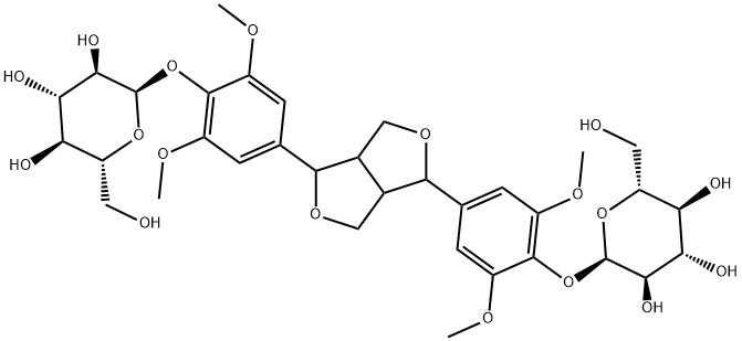 [(1S,3aR,4S,6aS)-Tetrahydro-1H,3H-furo[3,4-c]furan-1,4-diyl]bis(2,6-dimethoxy-4,1-phenylene)bis-beta-D-glucopyranoside 구조식 이미지