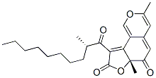 (R)-3,6a-Dimethyl-9-[(S)-2-methyl-1-oxodecyl]-6H-furo[2,3-h]-2-benzopyran-6,8(6aH)-dione 구조식 이미지