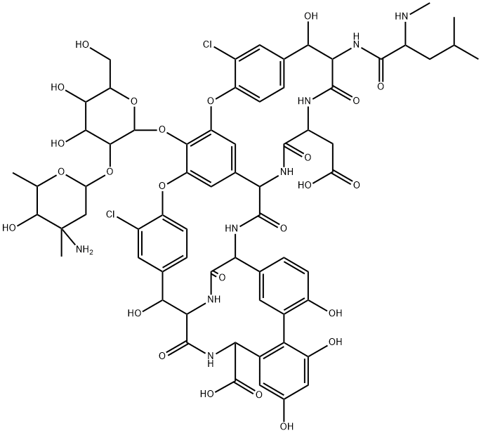 23-De(aMinocarbonyl)-23-카르복시반코마이신 구조식 이미지