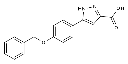 5-(4-BENZYLOXYPHENYL)-1H-PYRAZOLE-3-CARBOXYLIC ACID 구조식 이미지