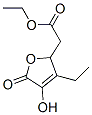2-푸라아세트산,3-에틸-2,5-디하이드로-4-하이드록시-5-옥소-,에틸에스테르,(+)-(9CI) 구조식 이미지