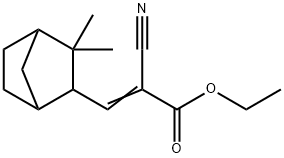 ethyl 2-cyano-3-(3,3-dimethylbicyclo[2.2.1]hept-2-yl)acrylate 구조식 이미지