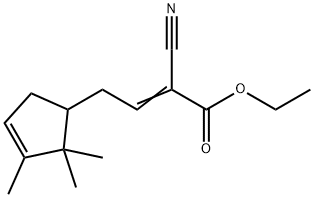 ethyl 2-cyano-4-(2,2,3-trimethyl-3-cyclopenten-1-yl)-2-butenoate 구조식 이미지