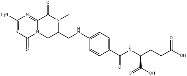 N-[4-[[(2-AMino-6,7,8,9-tetrahydro-8-Methyl-4,9-dioxo-4H-pyrazino[1,2-a]-1,3,5-triazin-7-yl)Methyl]aMino]benzoyl]-L-glutaMic Acid 구조식 이미지