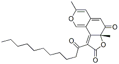 (R)-3,6a-Dimethyl-9-(1-oxoundecyl)-6H-furo[2,3-h]-2-benzopyran-6,8(6aH)-dione 구조식 이미지