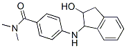 4-[(2-hydroxy-2,3-dihydro-1H-inden-1-yl)amino]-N,N-dimethyl-benzamide 구조식 이미지